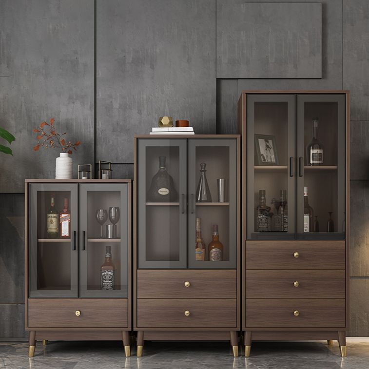 Glam Style Cupboard Artificial Wood Frame Kitchen Sideboard for Dining Room