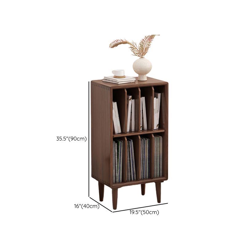 Modern Wooden Bookcase Closed Back Standard Bookshelf with Shelves