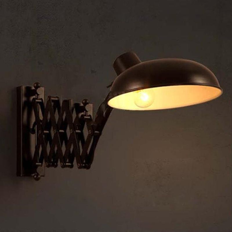 American Retro Industrial Style Swing Arm Wall Lampe 1 leichte Metallleuchten