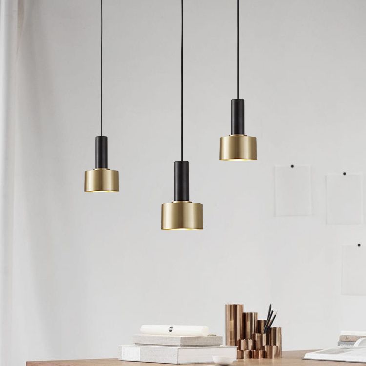Slaapkamerhangende plafondlicht Minimalistische stijl Pendant lichtkit met cilinder metalen schaduw