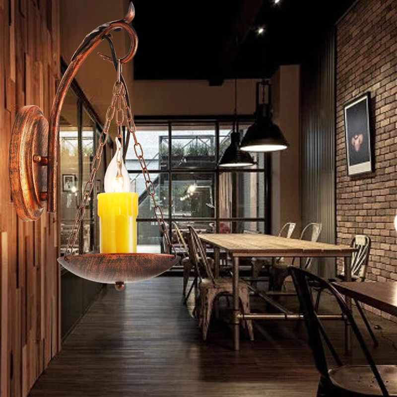 Cougie Suspenten Light Light Rustic Lodge Metallic 1 Éclairage d'éclairage clair pour le foyer