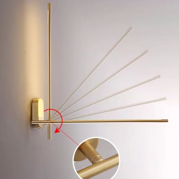 Rotatable Linear Wall Sconce Nordic Style Copper Sconce Wall Light