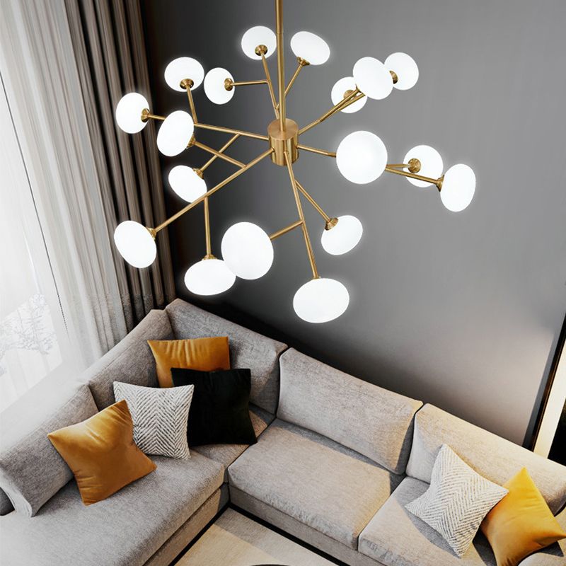 Lampadario in rame in rame a sospeso contemporaneo