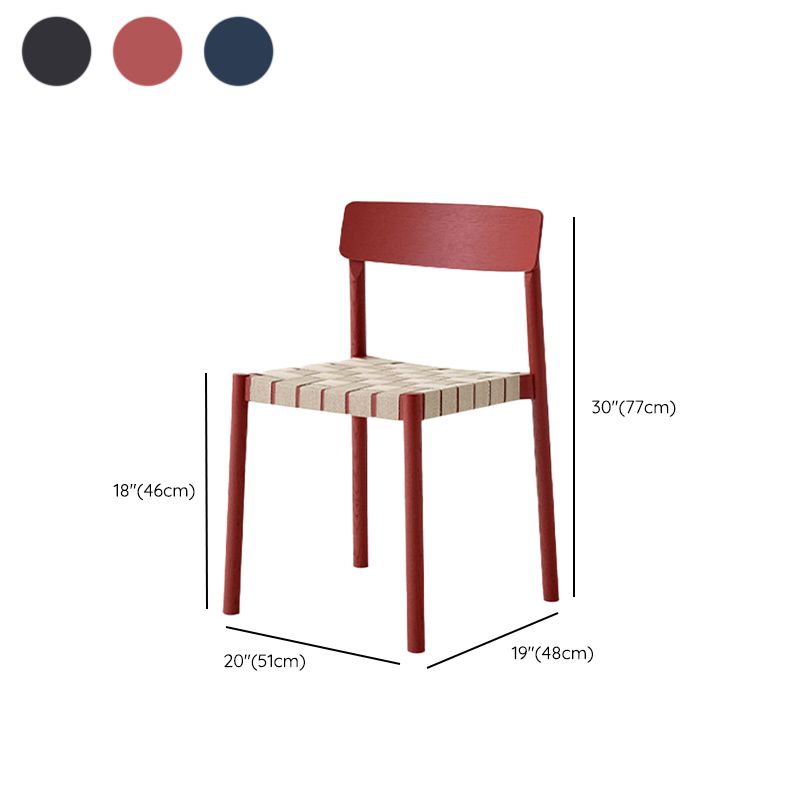 Modern Style Chairs Armless Dining Chairs with Wooden Legs for Kitchen