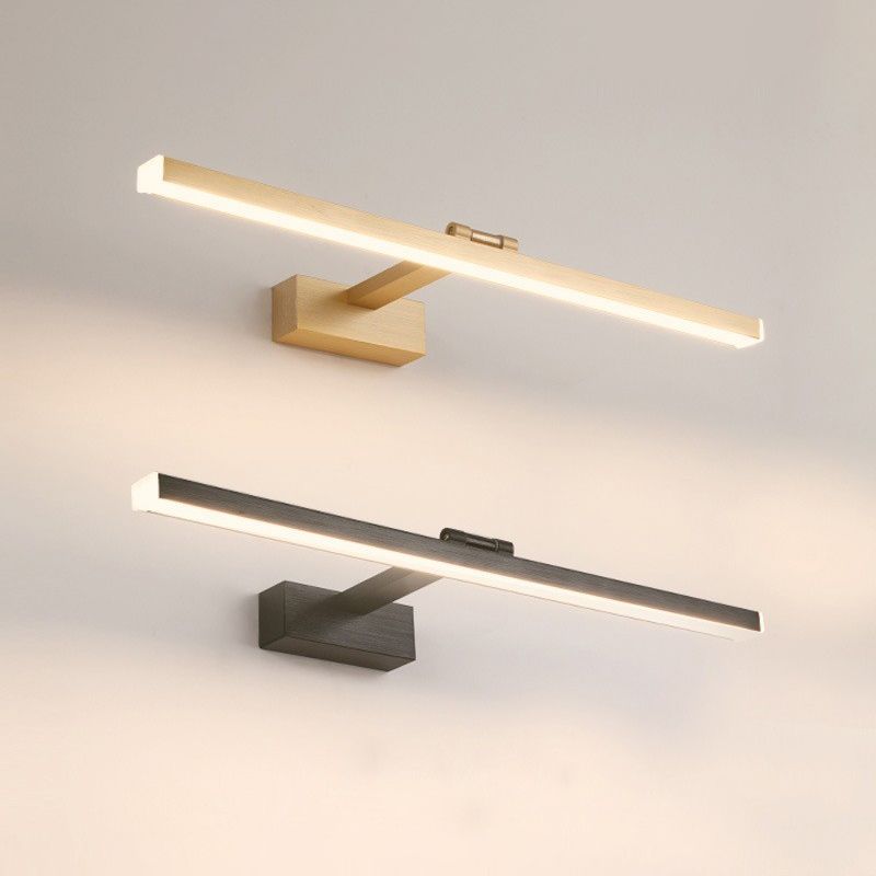 Illuminazione a parete lineare illuminazione moderna in metallo 1 luce sconde con ombra acrilica