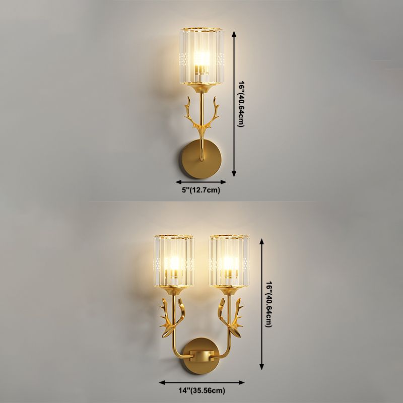 Luz de lámpara de pared de cilindro contemporánea Luz de aplicado para dormitorio