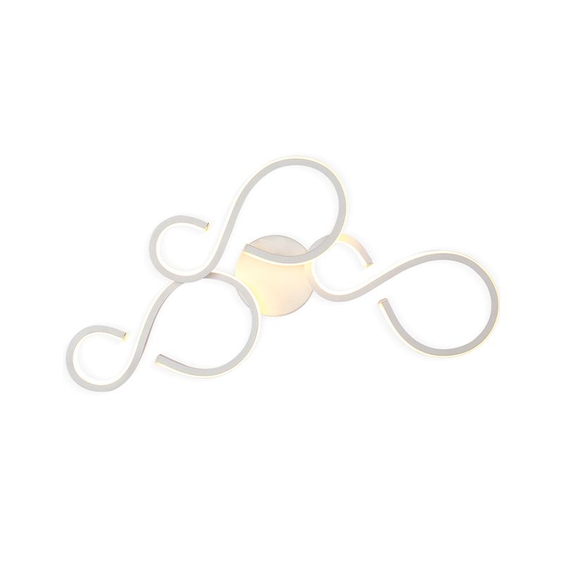 17 "/27.5" H Sala de espiral Sala de pared Spliques Ligos acrílicos LED moderno de iluminación de pared en blanco