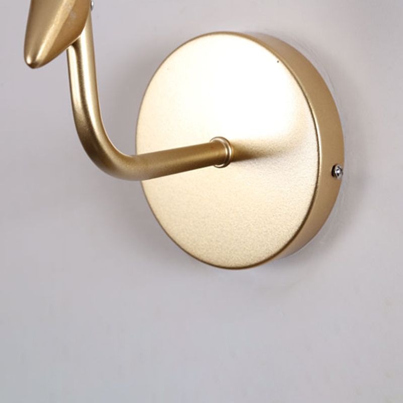 Nordic Style Crystal Wall Light Geometric Wall Sconce with Antler for Bedroom