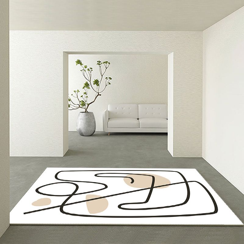 Alfombra de área de poliéster de alfombra de color de color de alfombra moderno con respaldo sin deslizamiento