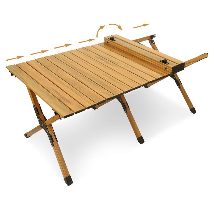 Rectangle Brown Camping Table Contemporary Folding Dining Table