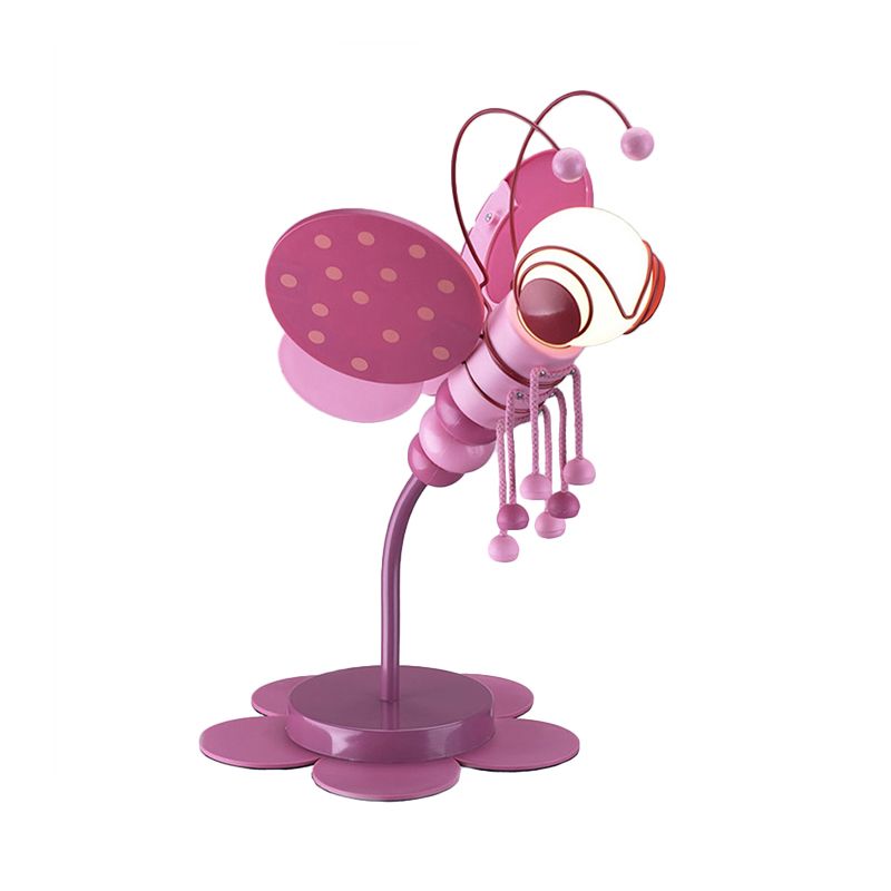 Cartoon Style Desk Lamp with Bee 1 Head Metal Reading Light for Child Bedroom Study Room