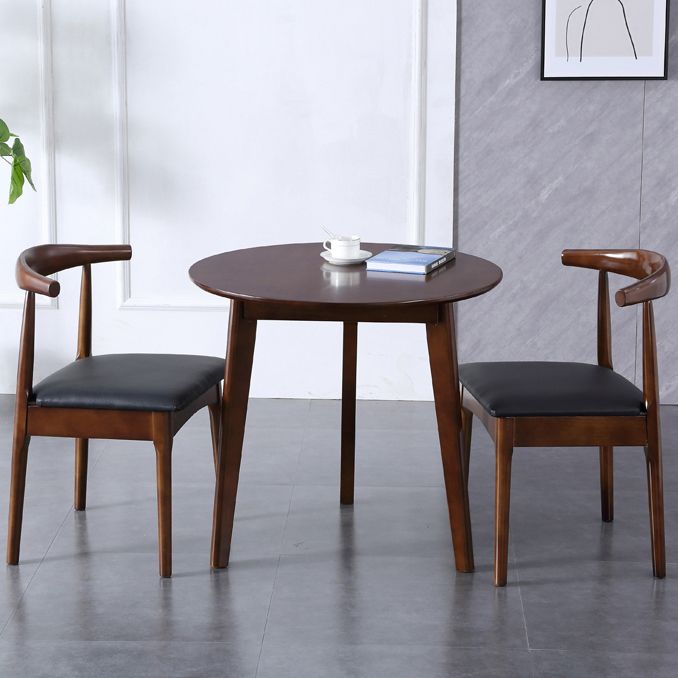Mesa de comedor de madera maciza de estilo moderno con 3 patas para uso en el hogar