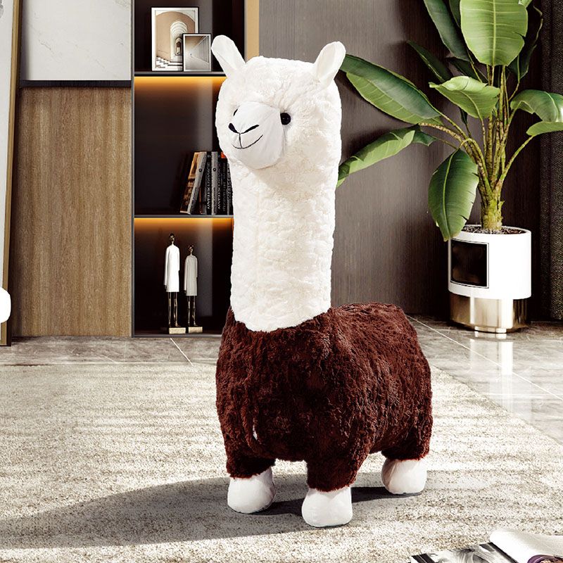 Plush Standard Stool Modern Simple Children's Alpaca Animal Stool