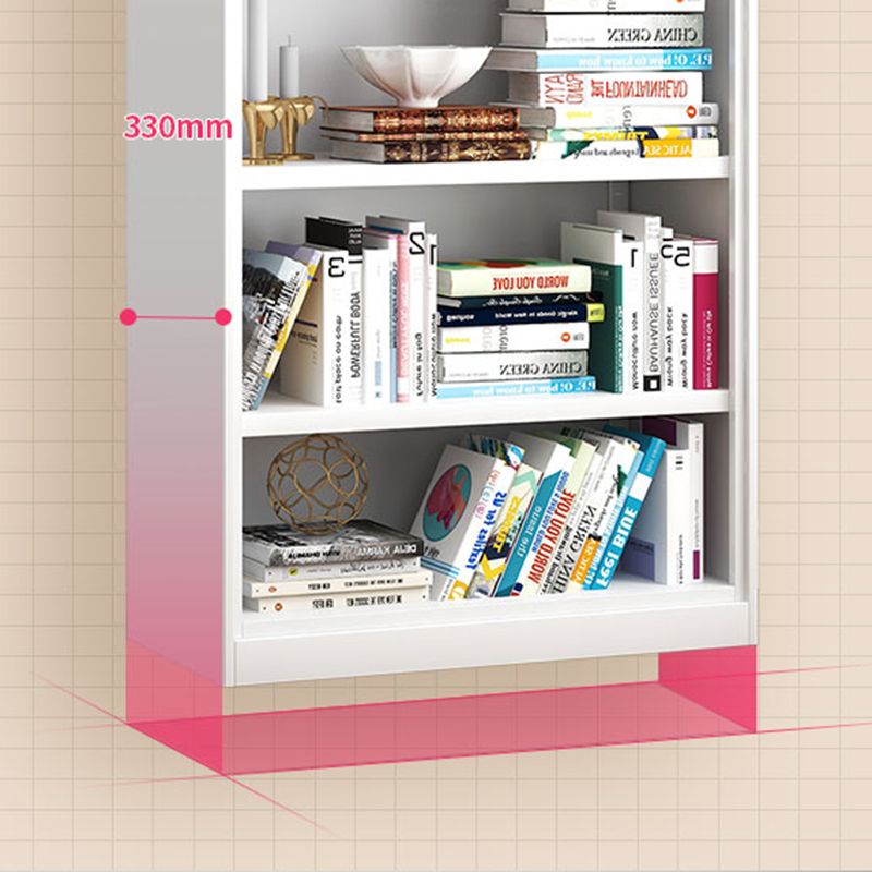 Closed Back Metal Bookshelf Modern Rectangle Storage Standard Bookshelf