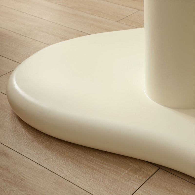 Nordic Wooden 4 Legs Coffee Table, Wooden Cloud Cocktail Table in White/Black/Beige