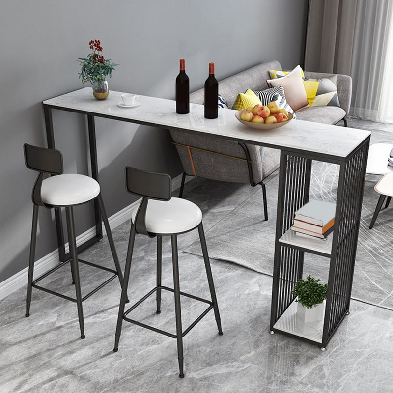 Industrial Bar Table Bar Height Rectangle Pub Table for Indoor