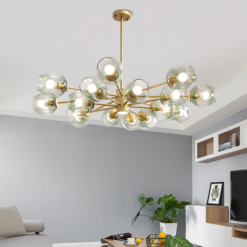 Contemporary Spherical Shade Pendant Chandeliers Glass Hanging Chandeliers