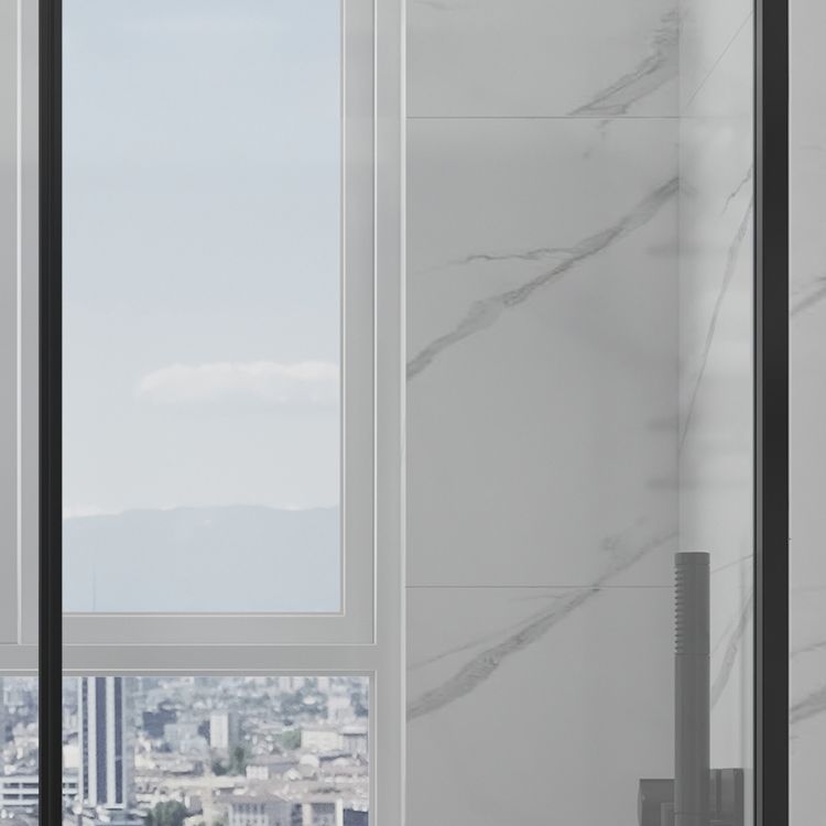 Narrow Bezel Transparent Shower Door Tempered Glass Shower Bath Door