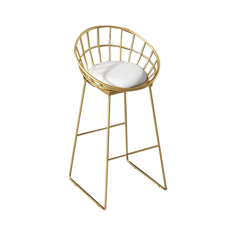 Industrial Round Bar Table Set 1/2/3/4 Pieces Gold Iron Bistro Set with Footrest