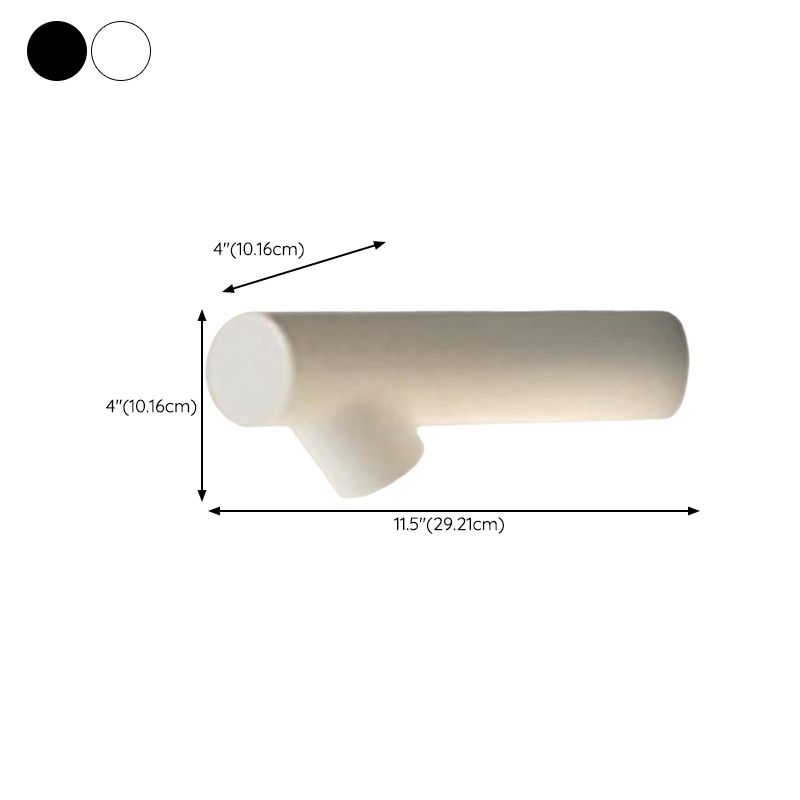 Modernism Single White/Black Wall Mounted Sconce Metallic Wall Light for Bedroom