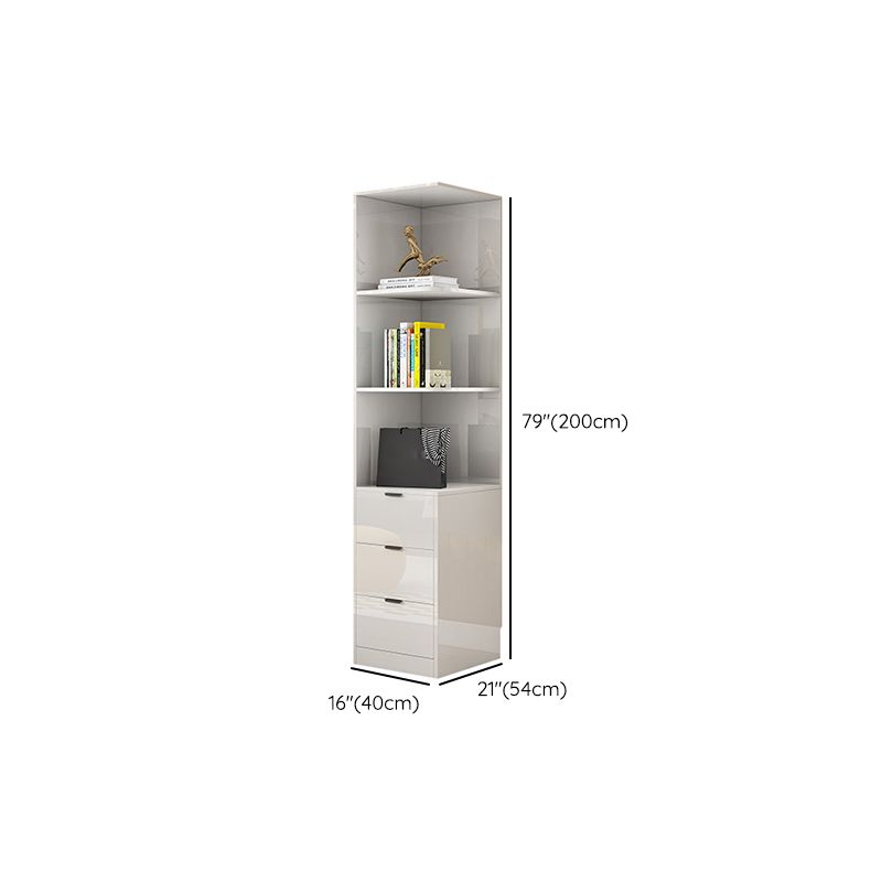 Hinged Wardrobe Armoire with Shelves White Wardrobe Closet for Home