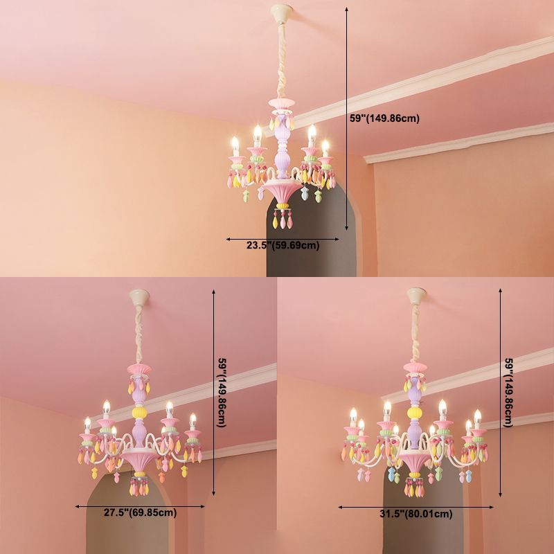 Modern Sputnik Ceiling Pendant Light Crystal Hanging Pendant Light for Children's Room