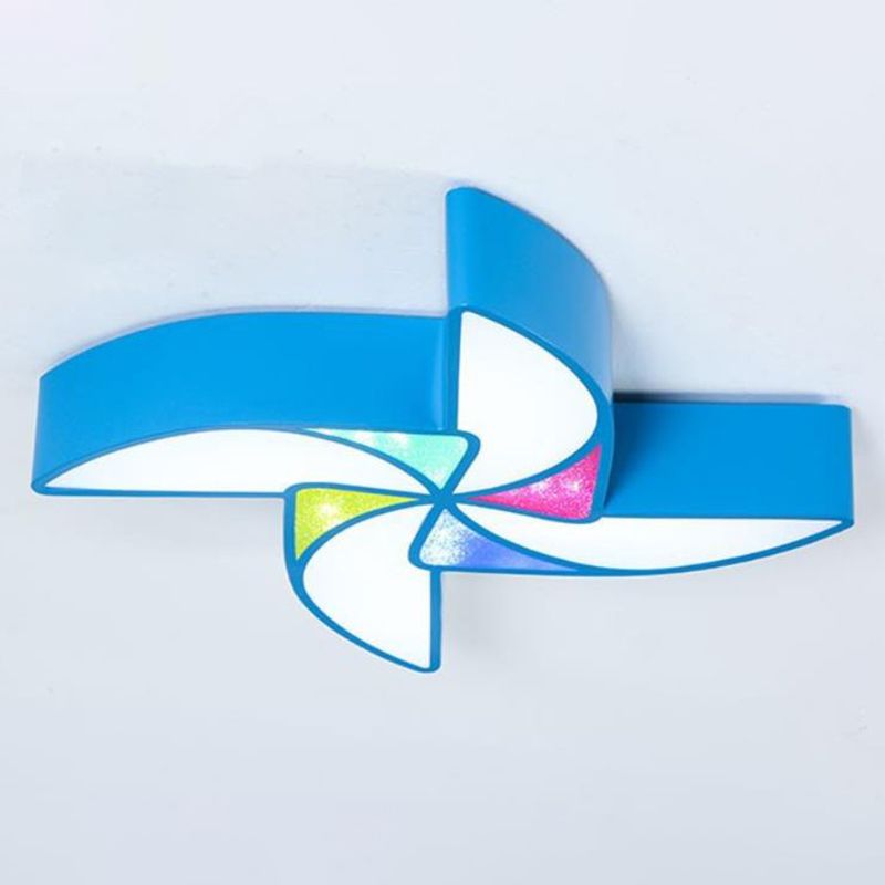 Pinwheel Shaped LED Flush Mount Licht Eenvoud Acryl Kwekerij Plafond Licht Flush Mount