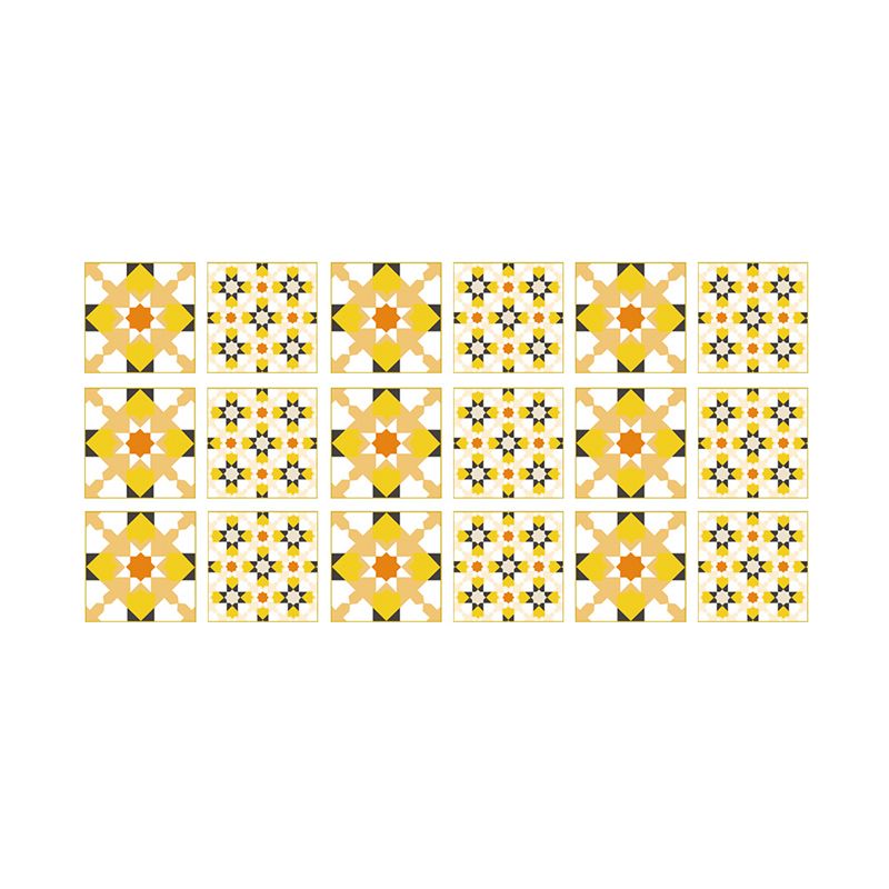 Boho Trellis Sunflower Wallpapers Yellow Self Sticking Wall Art for Bathroom (36 Pcs)