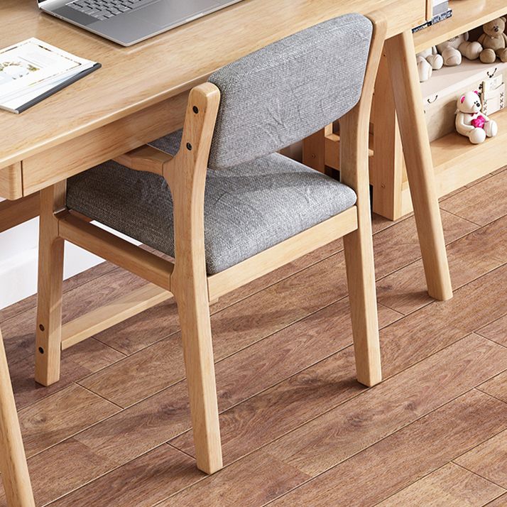 Modern Dining Chairs Open Back Dining Arm Side Chair with Wooden Legs