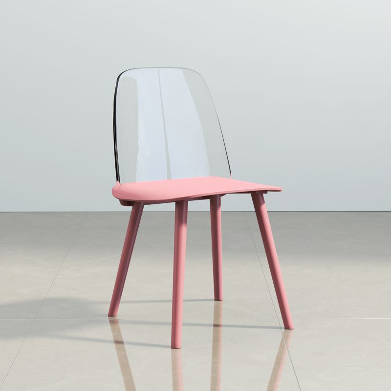 Glam Style Side Chair Plastic Indoor Dining Chair (Set of 2)