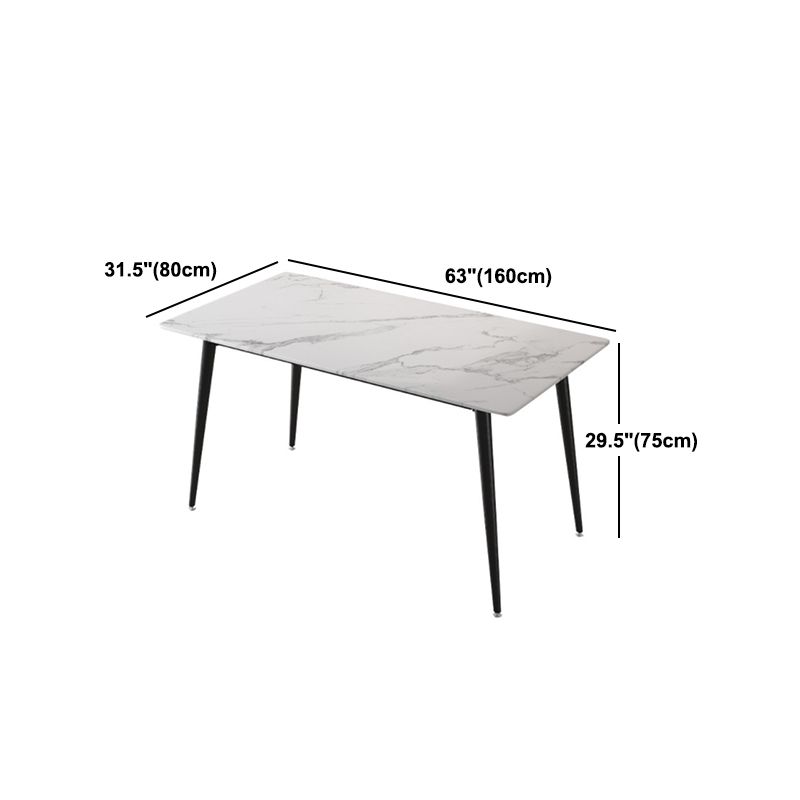 Modern 1/7 Pieces Dining Set Rectangle Stone Dining Table for Kitchen Dining Room