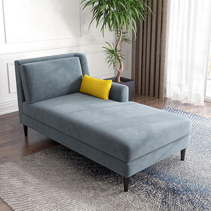Modern Style Upholstered Chaise Living Room Square Arms Chaise