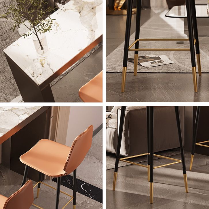 Modern Stone Bistro Set 1/2/3 Pieces Rectangle Living Room Pub Dining Set