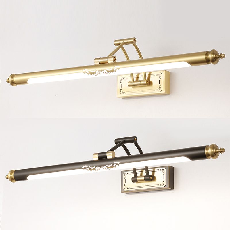 Tube Metal Wall Lighting Ideas Modernism LED Vanity Mirror Lamp with Adjustable Arm