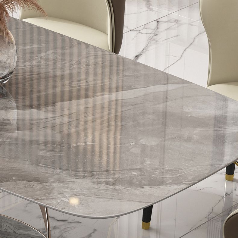 Modern Style Sintered Stone Dining Table Set 1/2/5/6 Pieces Dining Set