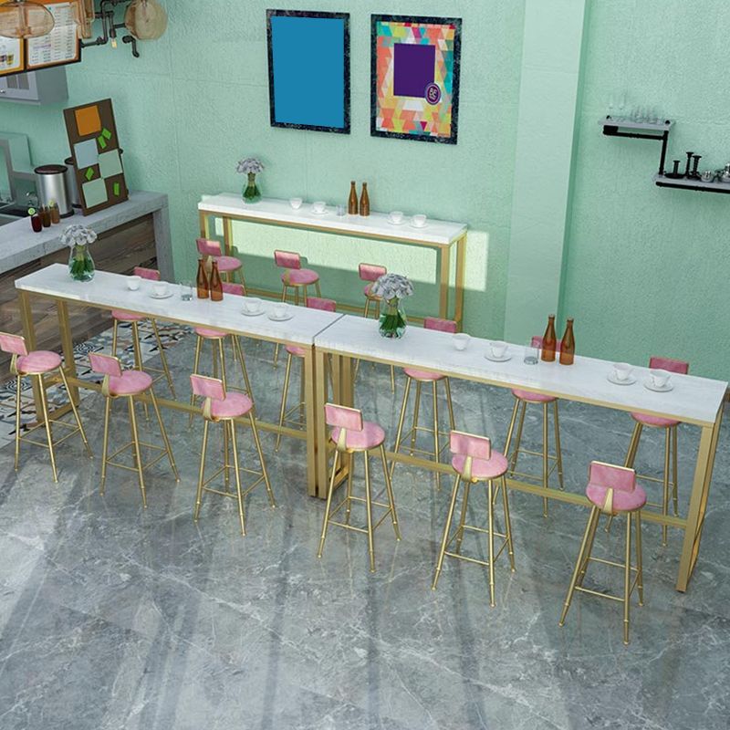Taburete de bar con tapicería glamorosa taburete de barra con patas de hierro y espalda baja, cojín