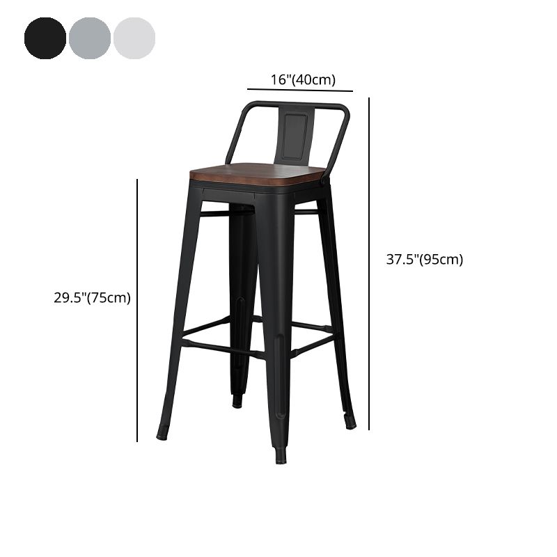 Tabouret de Bar en métal de Style industriel, tabouret de comptoir à siège carré pour Bar de cuisine