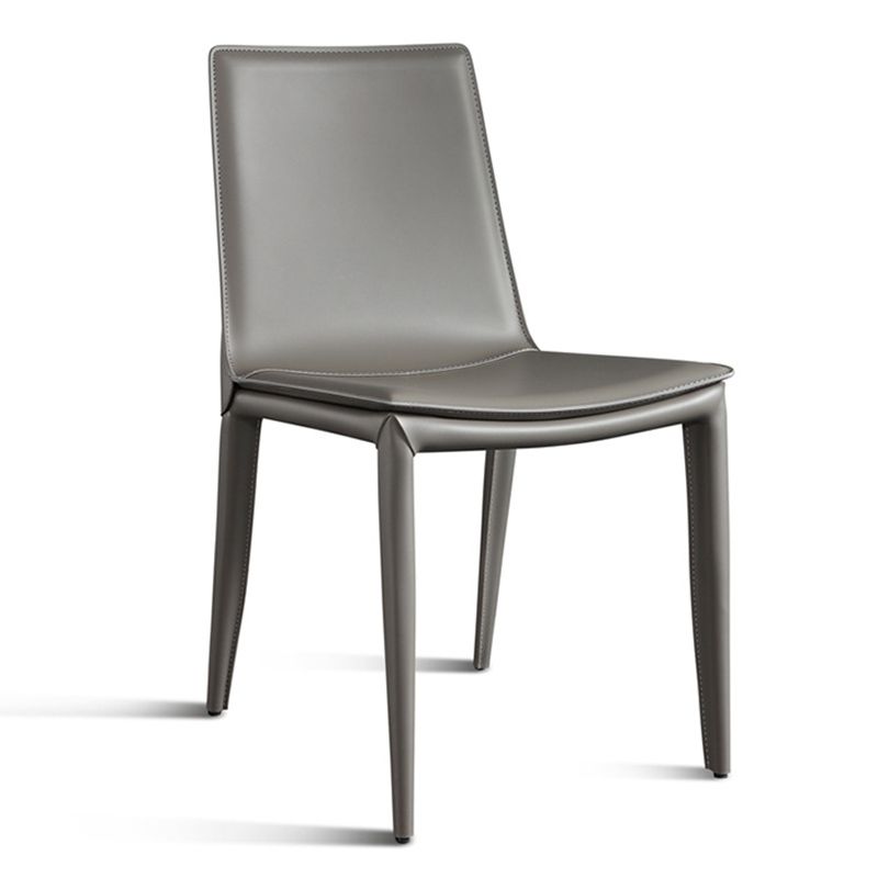 Modern Armless Dining Chairs Low Back Upholstered Side Chair