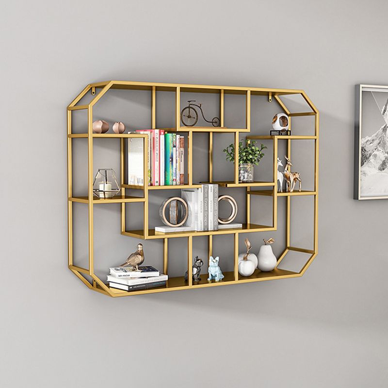 7.1" W Wall Unit Book Shelf Metal Open Shelf Bookcase for Home