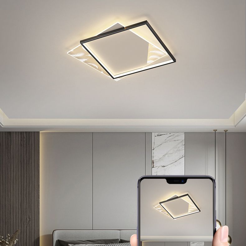 Dubbele vierkante inbouwlamp Moderne LED-plafondlamp voor woonkamer