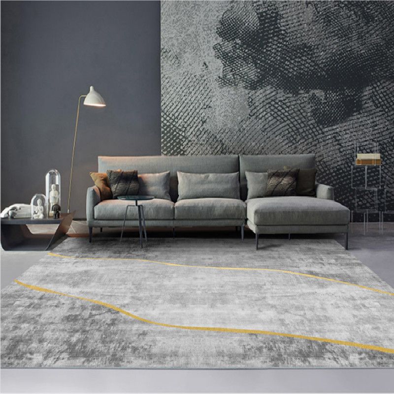 Multi Color Contemporary Rug Synthetics Abstract Geometry Carpet Non-Slip Stain Resistant Washable Rug for Sitting Room