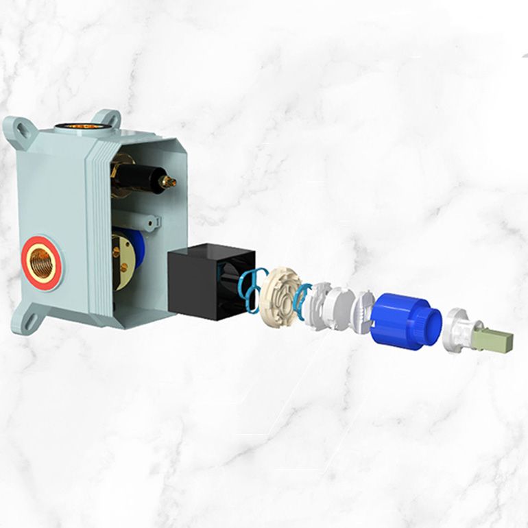 Modern Bathroom Faucet One Handle Copper Wall Mounted Bathtub Faucet