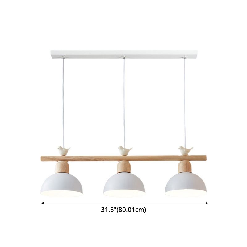 Metal 3 Lights Island Pendant Lighting Round Minimalist Island Light Fixtures for Dining Room