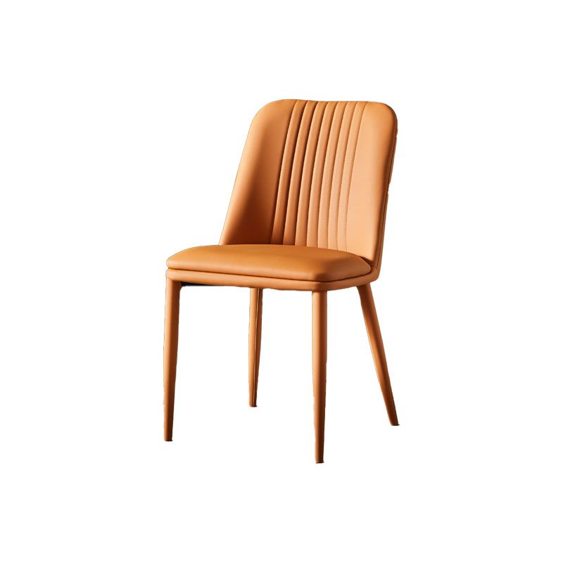 Dining Room Armless Dining Chair Home Parsons Faux Leather Dining Chair