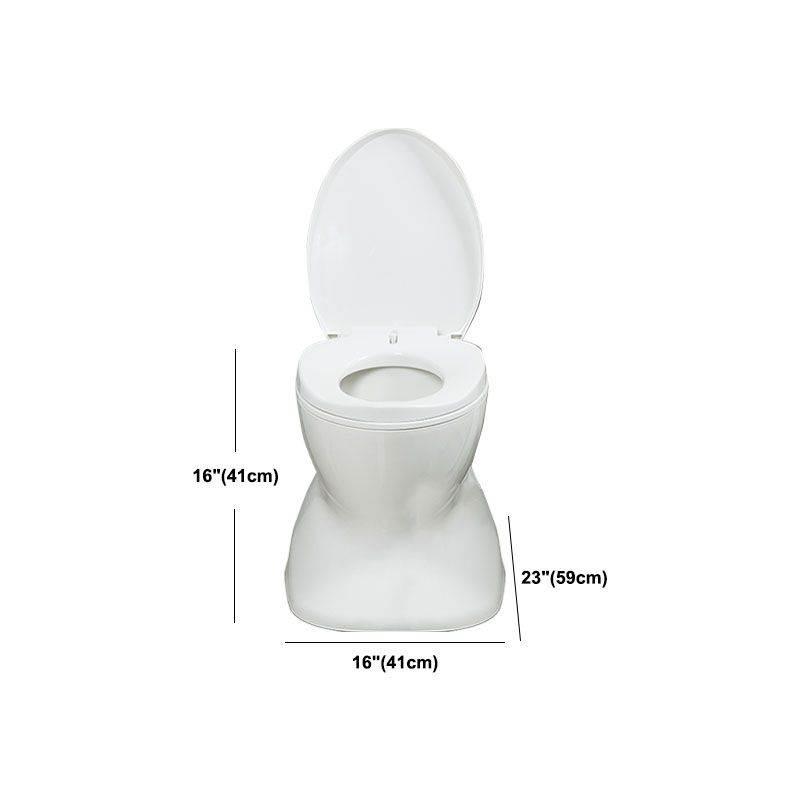Modern Plastic Toilet Floor Mounted Toilet Bowl with Slow Close Seat for Bathroom
