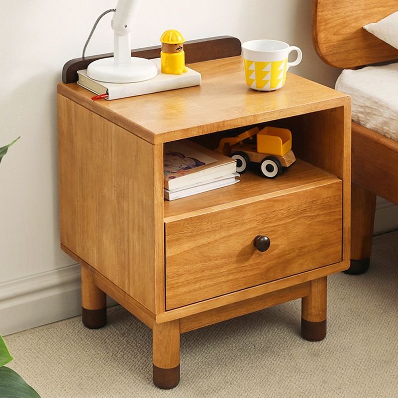 Solid Wood Lighting Not Included Kids Bedside Table with Drawers
