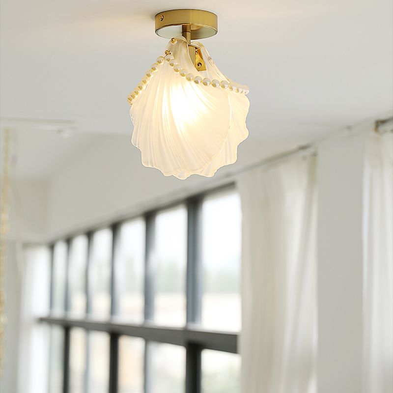 Contemporary Flush Mount Light Creative Flush Mount Ceiling Light Fixture with Glass Shade