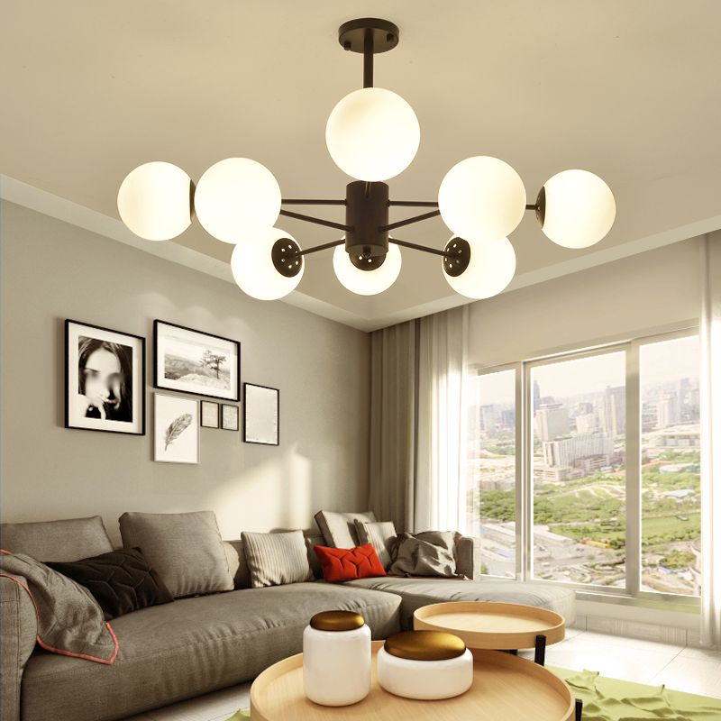 2 colori opzionale moderno lampadario glassati in vetro lampadario per la camera da letto del soggiorno