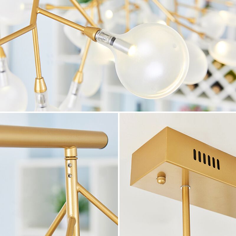 Luce a ciondolo regolabile a filo regolabile di lusso moderno Luce a soffitto in ferro battuto in ferro con ombra acrilica