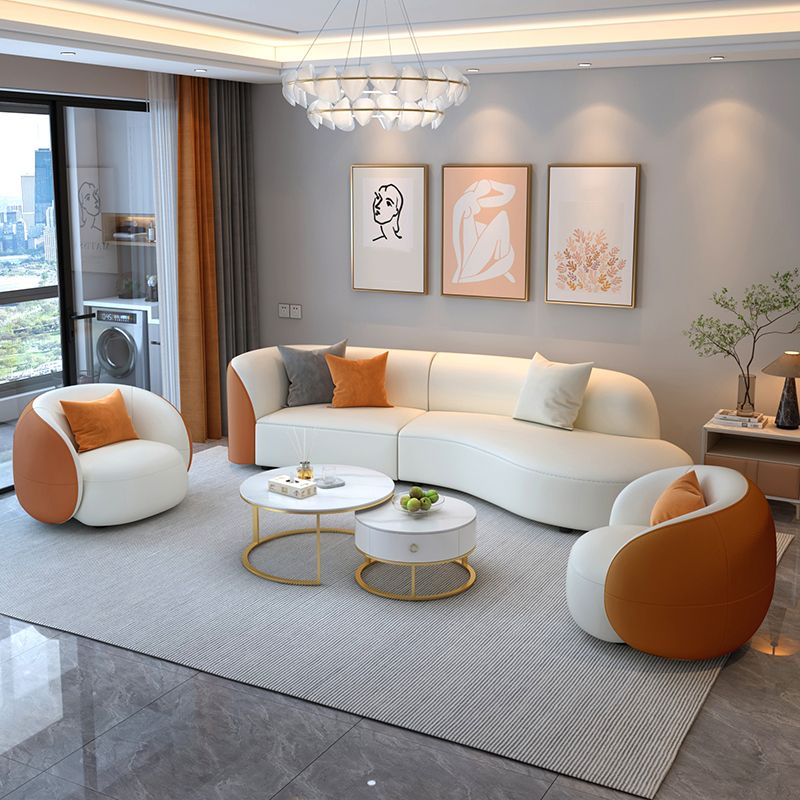 Solid Wood Settee Square Arm Metal Frame Sofa for Living Room